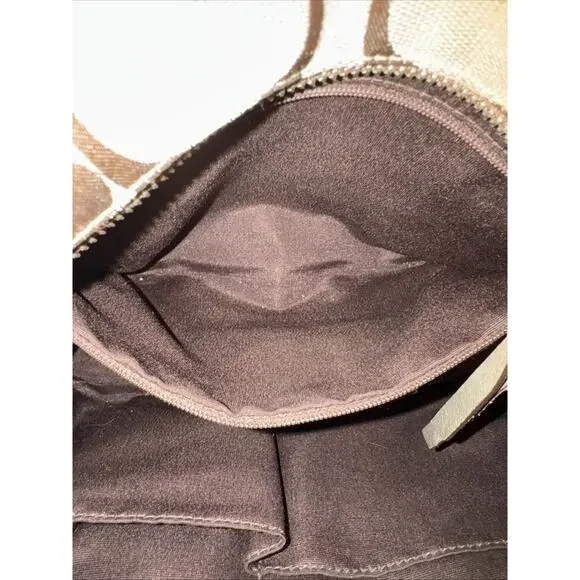 Vintage Coach Gallery East West Tote Bag In The Signature Canvas Leather Trim - Picture 4 of 16